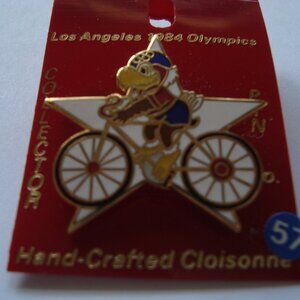 Sam The Olympic Eagle Pin 1984 Los Angeles Basketball New